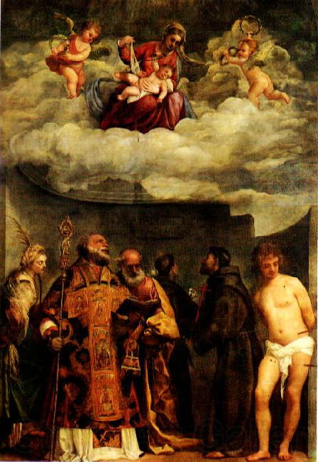 TIZIANO Vecellio Madonna of Frari dg Germany oil painting art